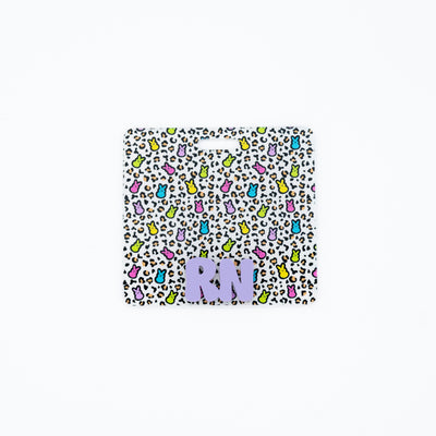 Easter Peep Leopard Backer with LIlac Cool Vibes Text // 2-4 Week Turnaround Time