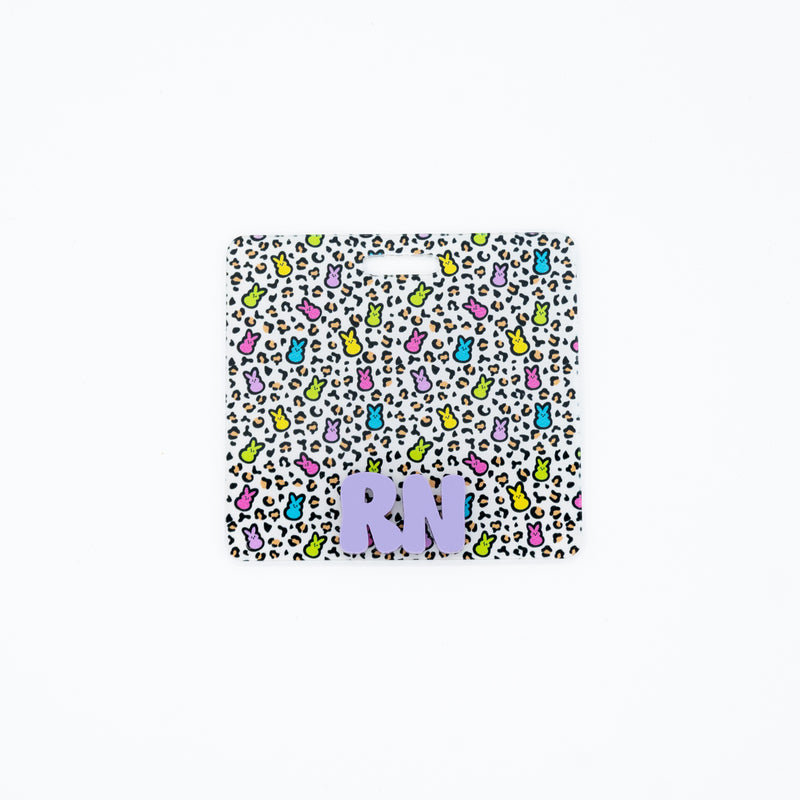 Easter Peep Leopard Backer with LIlac Cool Vibes Text // 2-4 Week Turnaround Time