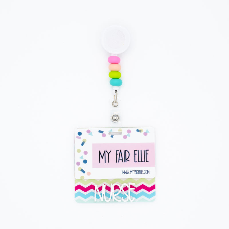 Chevron Stripes Backer with White Charm Text // 2-4 Week Turnaround Time