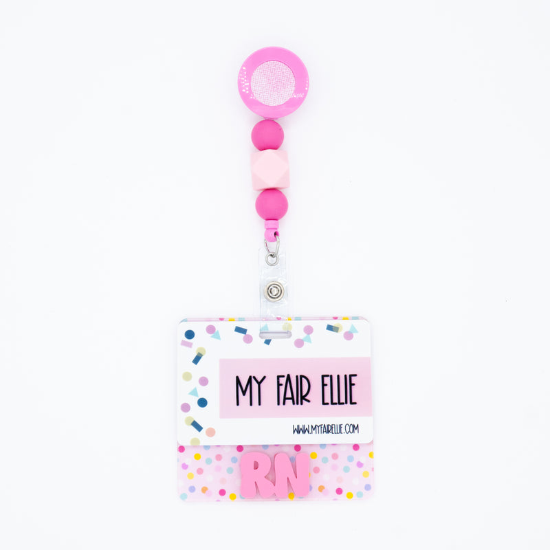 Spring Dots Backer with Pink Cool Vibes Text // 2-4 Week Turnaround Time