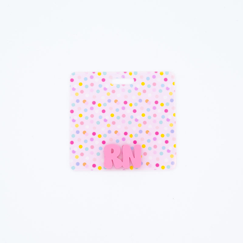 Spring Dots Backer with Pink Cool Vibes Text // 2-4 Week Turnaround Time