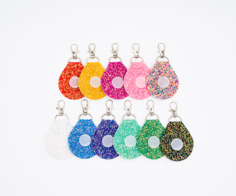 Interchangeable Glitter Keychain // Bright Colors