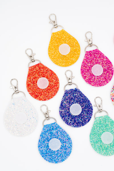 Interchangeable Glitter Keychain // Bright Colors