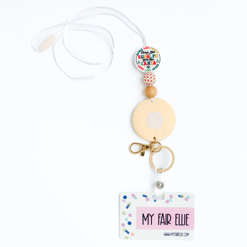 Shine like Rudolph Bead Lanyard // Badge Buddy Base // Christmas