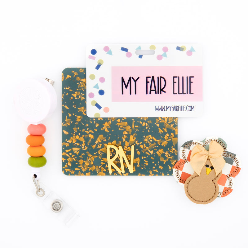 Stacked Fall Checkered Print Turkey with Bow // Fall