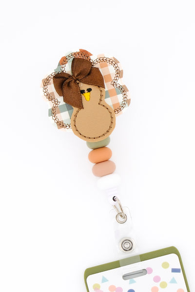 Stacked Fall Plaid Print Turkey with Bow // Fall