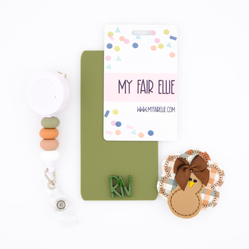 Stacked Fall Plaid Print Turkey with Bow // Fall