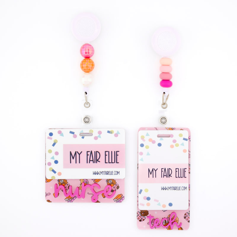 Dogs & Books Backer with Magenta Metallic Cake Pop Font  // 2-4 Week Turnaround Time