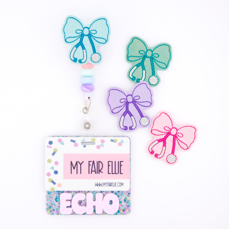 Iridescent Stethoscope Bows // Badge Buddy