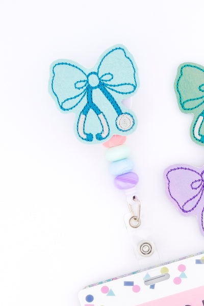 Iridescent Stethoscope Bows // Badge Buddy