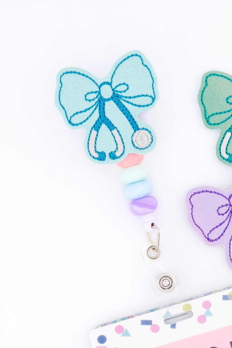 Iridescent Stethoscope Bows // Badge Buddy