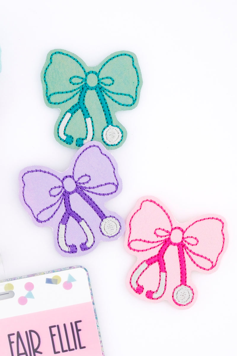 Iridescent Stethoscope Bows // Badge Buddy