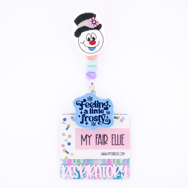 Feeling a little Frosty // Snowman with Hat // Badge Buddy