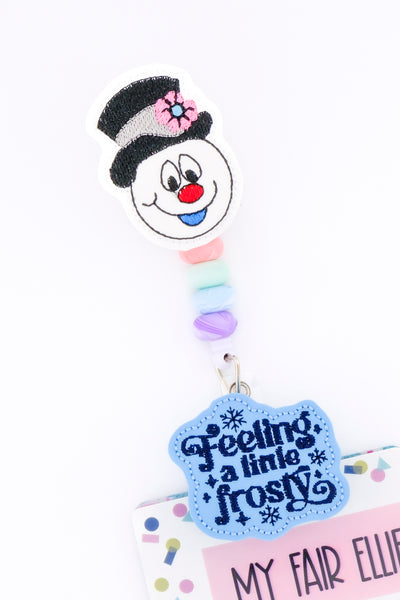Feeling a little Frosty // Snowman with Hat // Badge Buddy