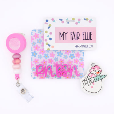 Snowman with Syringe // Badge Buddy