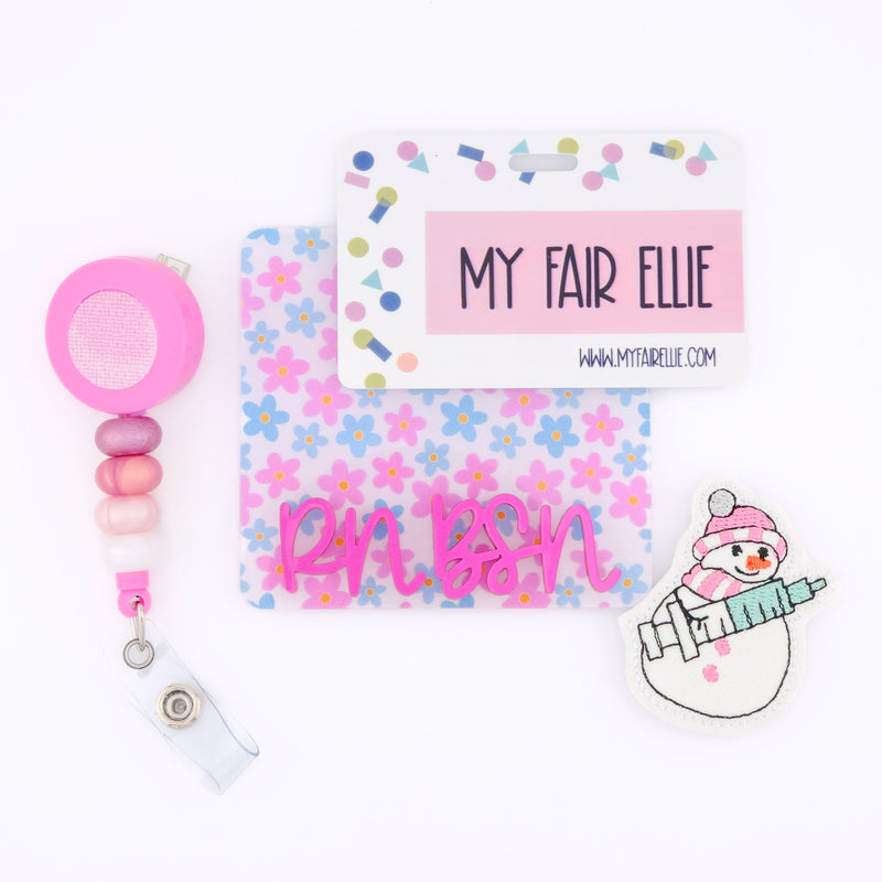 Snowman with Syringe // Badge Buddy