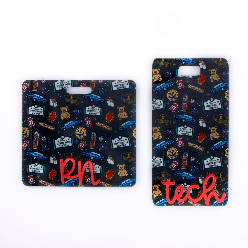 Mystic Vampire Backer with Metallic Red Cake Pop Font  // 2-4 Week Turnaround Time