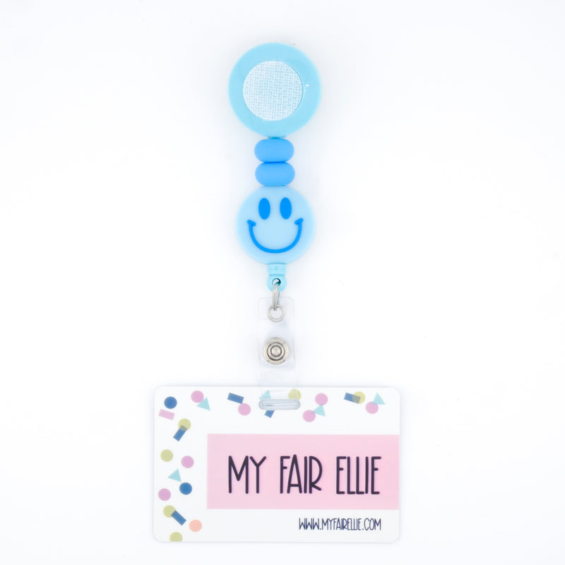 Skinny Blue/Skinny Blue/Smile Face Bead Reel ONLY! // Blue Badge Reel Base