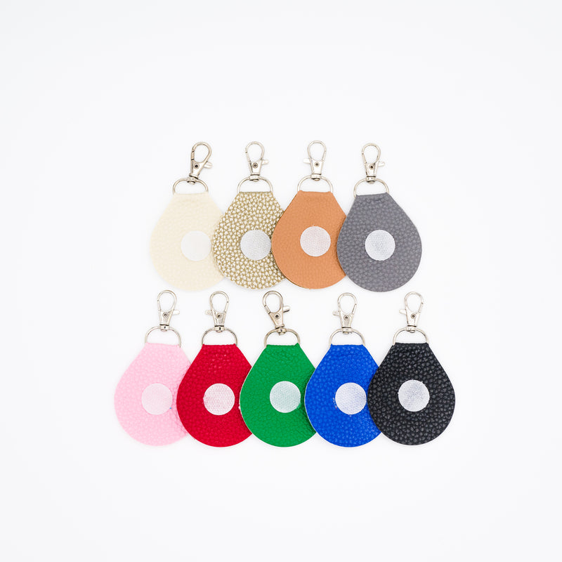 Interchangeable Faux Leather Keychain