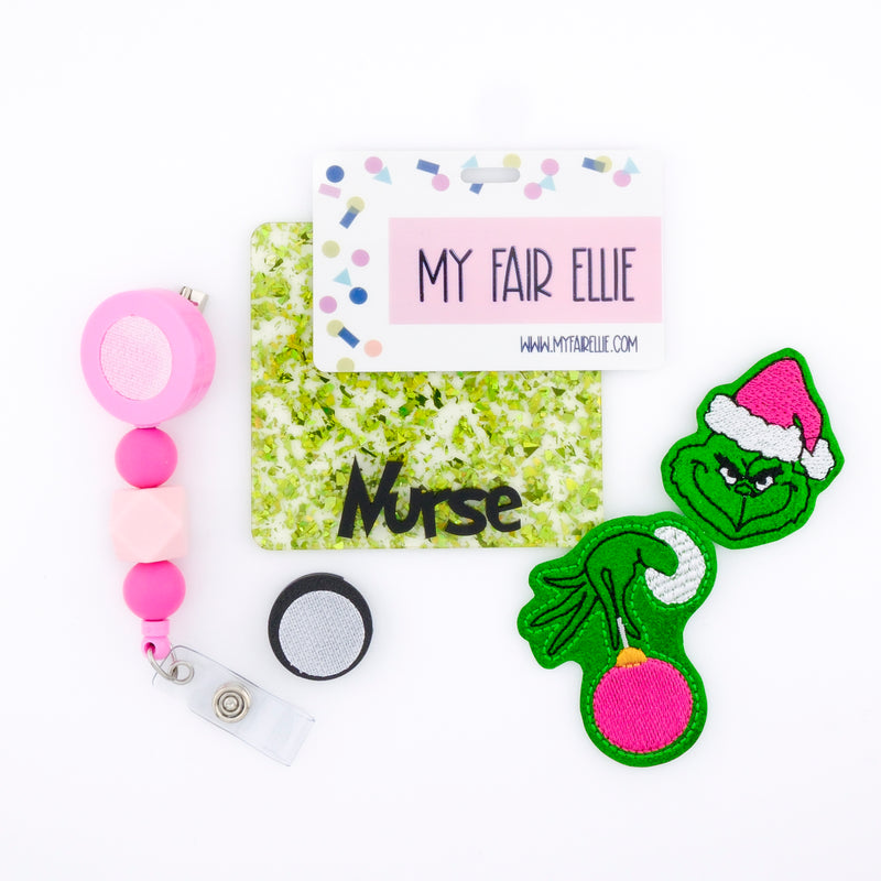 Pink Hat Mean One // Hand Holding Ornament // Christmas