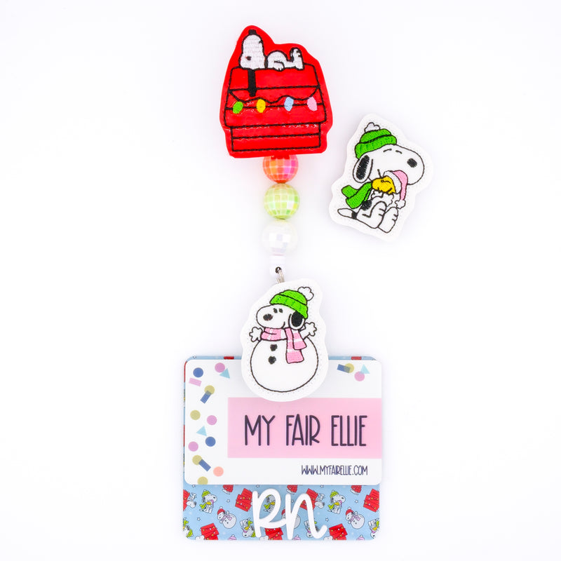 White Dog House // Snowman Snoopy // Badge Buddy