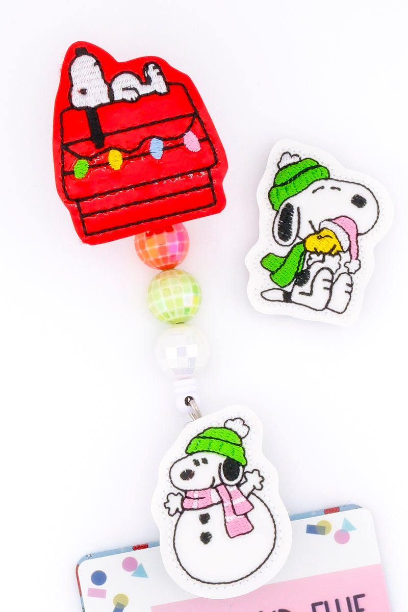 White Dog House // Snowman Snoopy // Badge Buddy