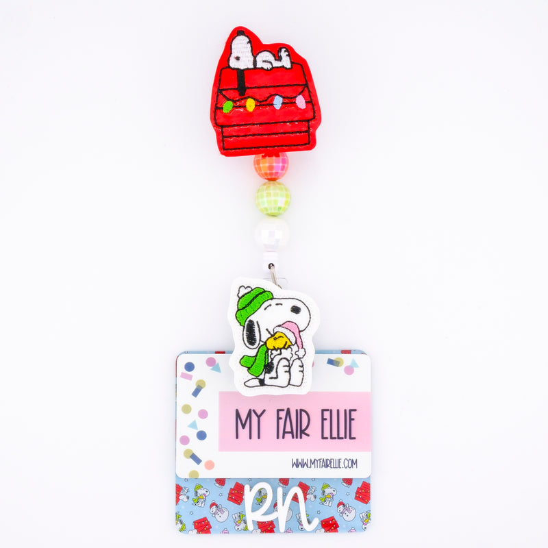 White Dog House // Snowman Snoopy // Badge Buddy