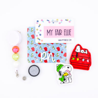 White Dog House // Snowman Snoopy // Badge Buddy