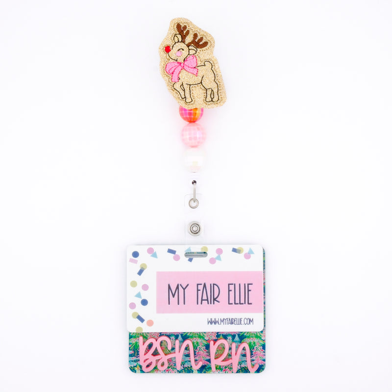 Reindeer with Pink Bow // Christmas