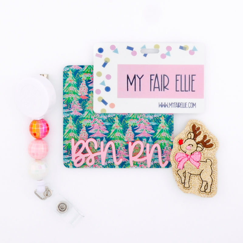 Reindeer with Pink Bow // Christmas