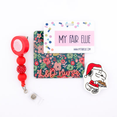 White Dog Santa with Cookies // Christmas