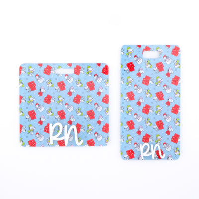 White Dog on Blue Backer with White Cake Pop Font  // 2-4 Week Turnaround Time