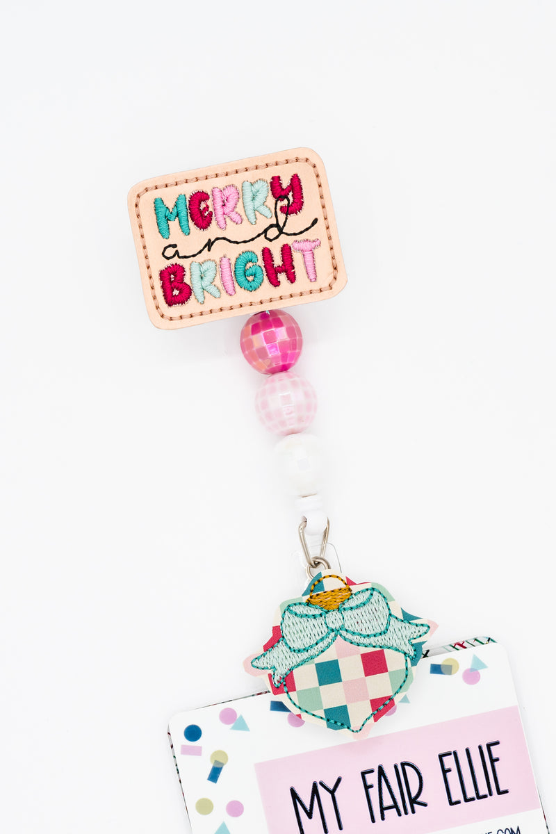 Merry & Bright // Plaid Ornament with Bow // Christmas