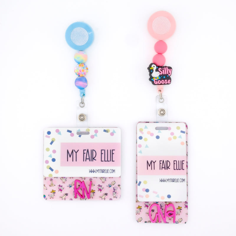 Silly Goose Backer with Metallic Magenta Karoline Font  // 2-4 Week Turnaround Time