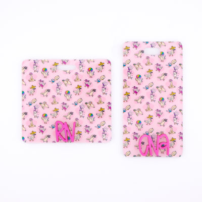 Silly Goose Backer with Metallic Magenta Karoline Font  // 2-4 Week Turnaround Time