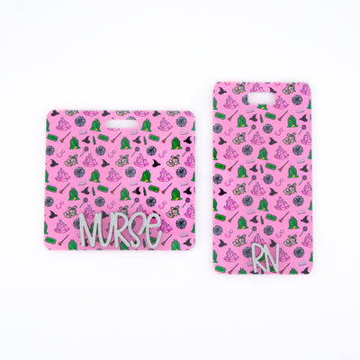 Wicked Witch Backer with Metallic Chrome Karoline Font  // 2-4 Week Turnaround Time