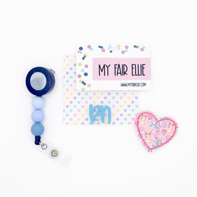 Blue Dog Sisters Printed Heart // Valentine's