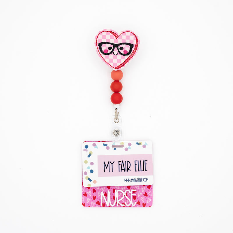 Checkered Heart with Glasses // Valentine&