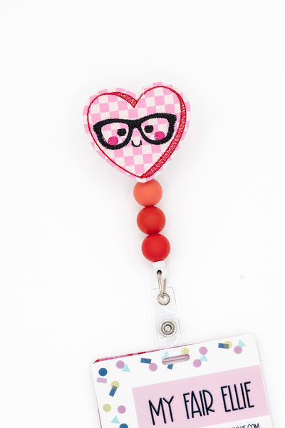 Checkered Heart with Glasses // Valentine's