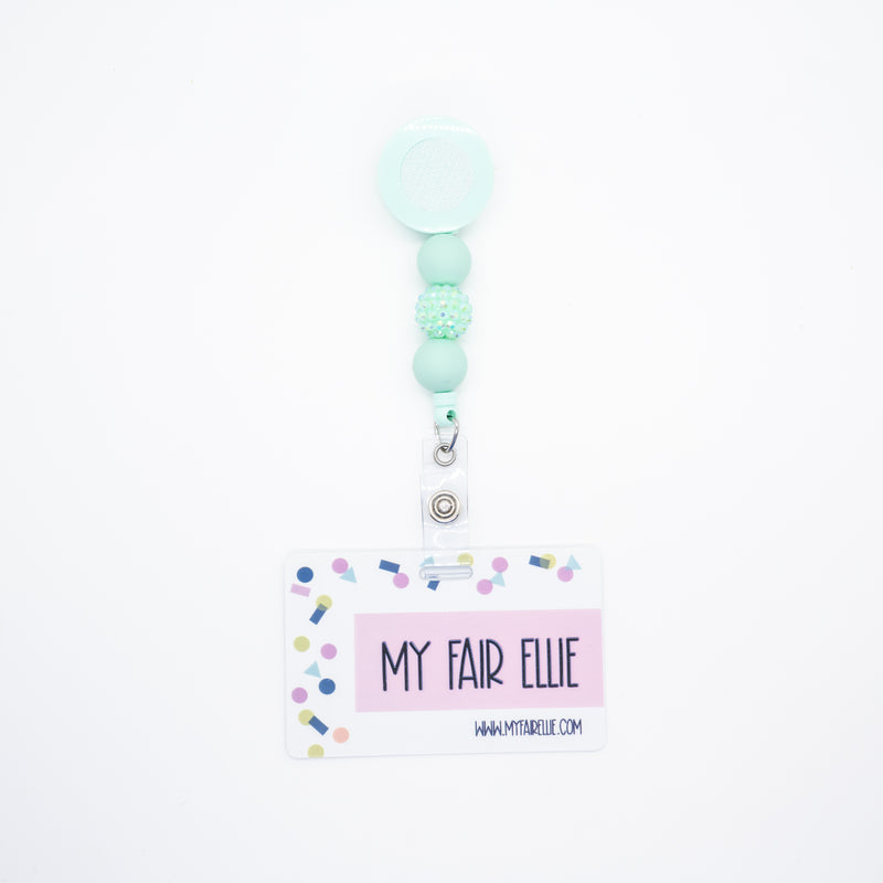 Mint Glitz Bead Reel // Mint Badge Reel Base