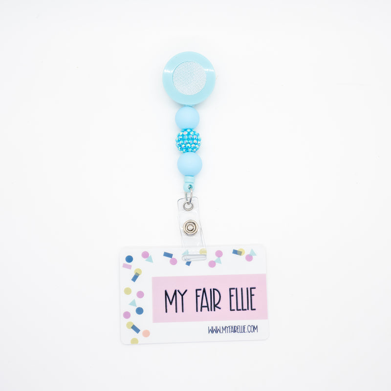 Blue Glitz Bead Reel // Blue Badge Reel Base