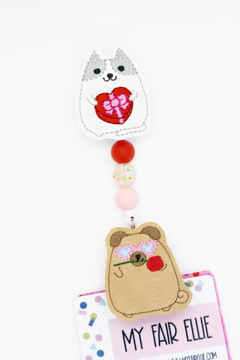 Cat with Chocolate / Dog with Flower // Valentine&