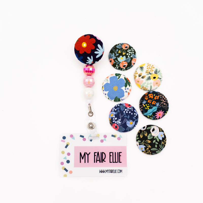 Fabric Covered Button Buddies // Badge Buddy