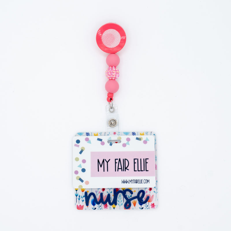 Bold Wildflowers Backer with Navy Cakepop Text // 2-4 Week Turnaround Time