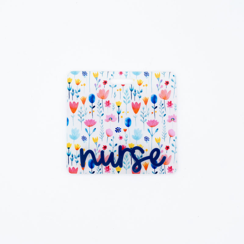 Bold Wildflowers Backer with Navy Cakepop Text // 2-4 Week Turnaround Time