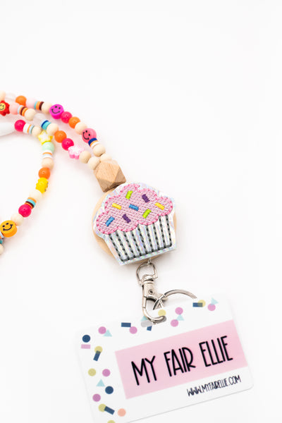 Friendship Rainbow Bead Lanyard // Badge Buddy Base