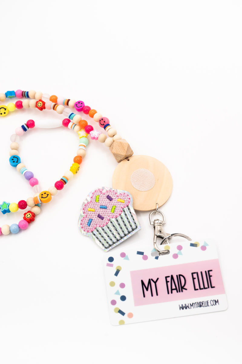 Friendship Rainbow Bead Lanyard // Badge Buddy Base