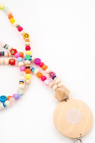 Friendship Rainbow Bead Lanyard // Badge Buddy Base