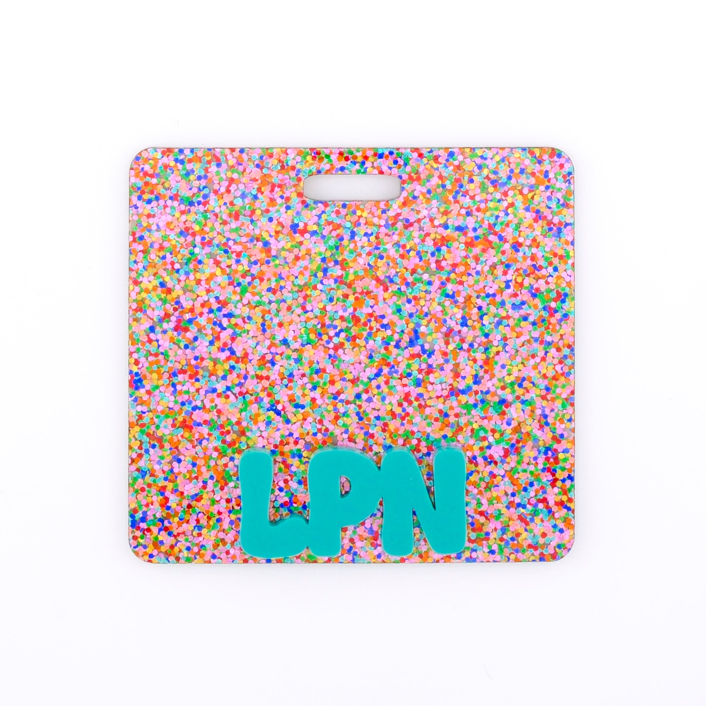 Candy Daisy Confetti with Teal Cool Vibes Text // Badge Backer // 2-4 ...