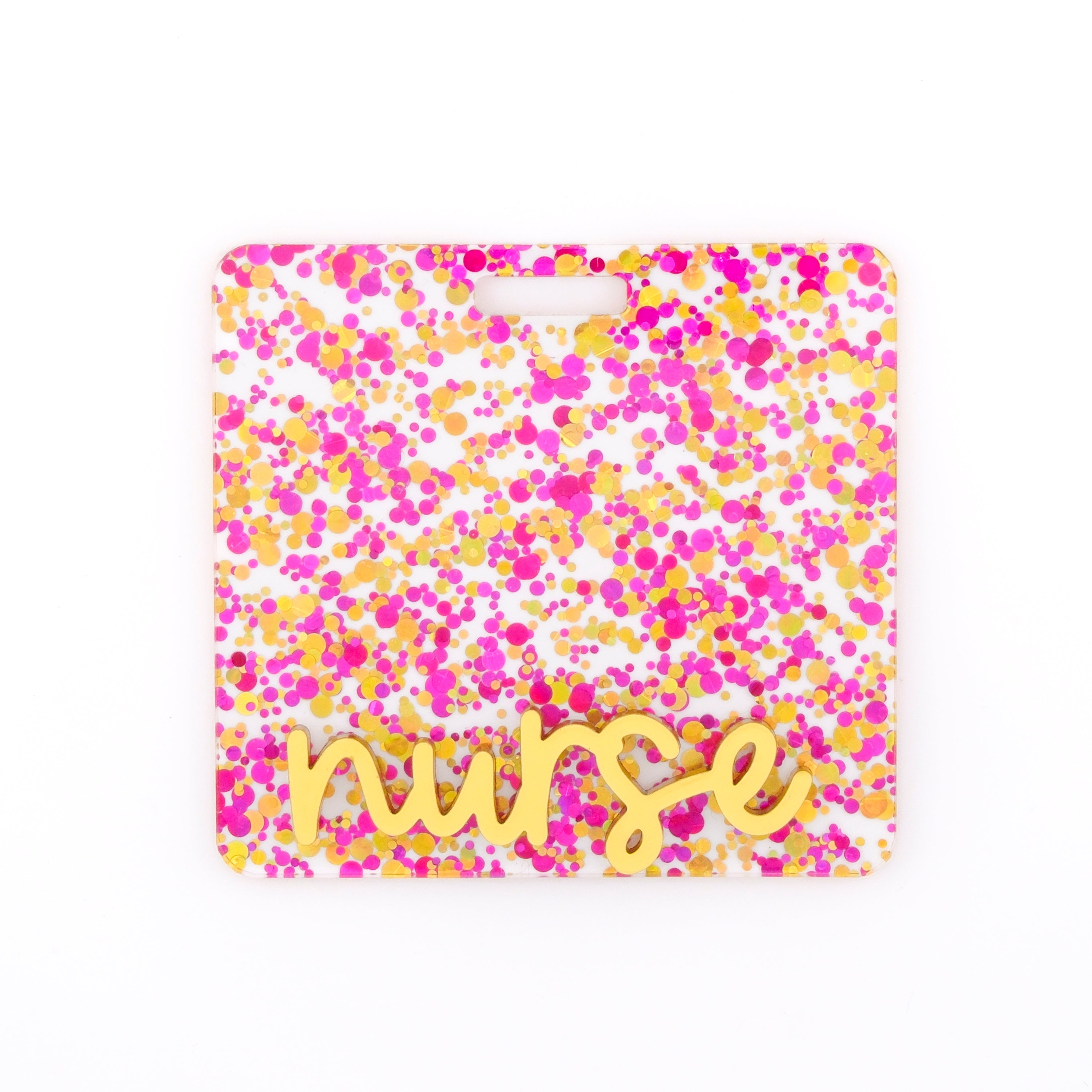 Pink Lemonade Dots with Gold Cake Pop Text // Badge Backer // 2-4 Week ...